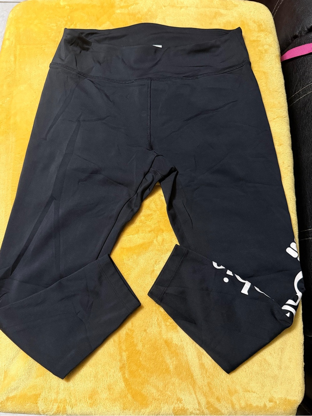 Black Kids Active Leggings with Side Graphic - Brand Unknown